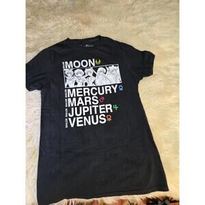 Sailor Moon 100% cotton black T-shirt small anime Japanese black